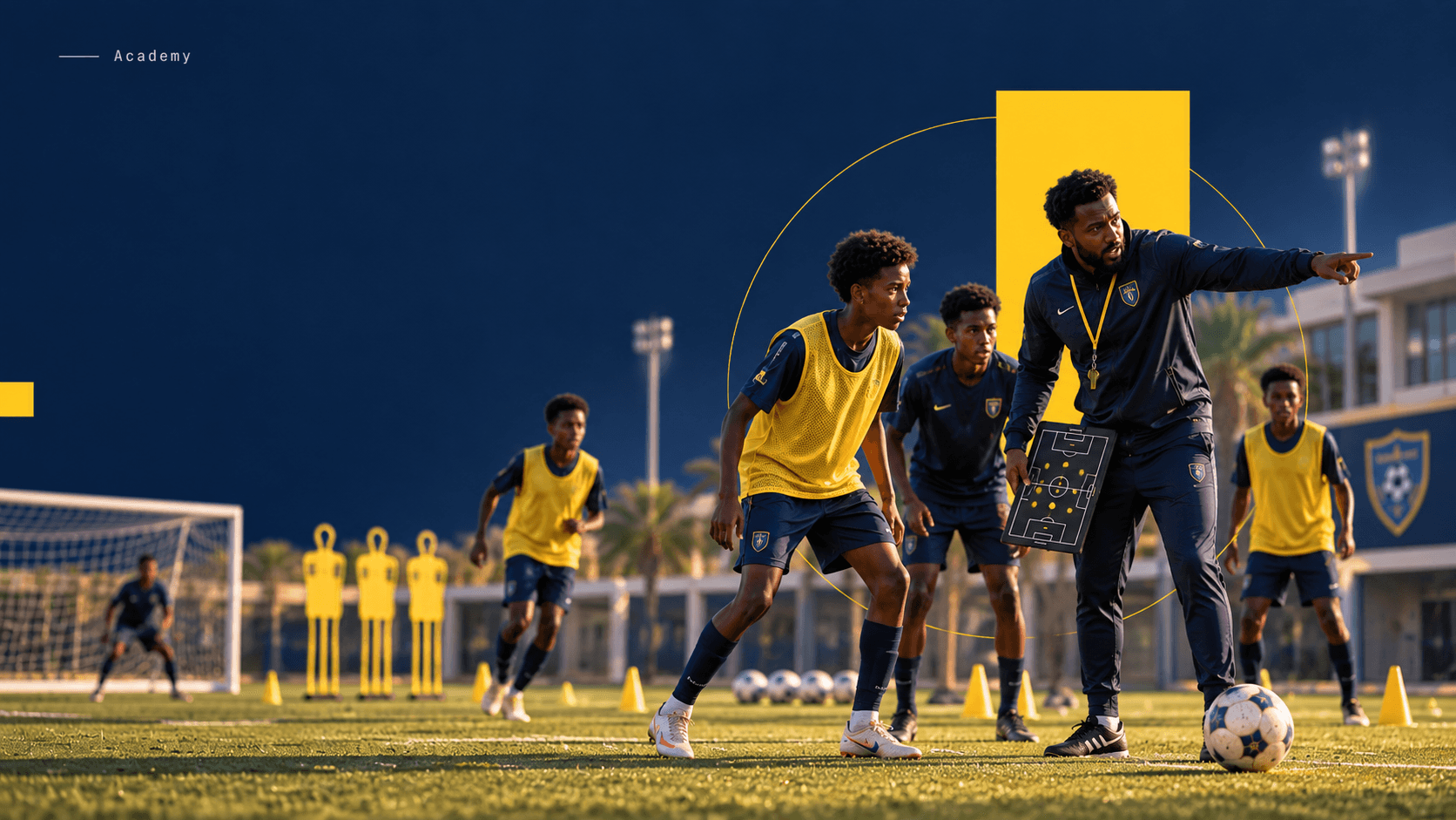 A football academy training session